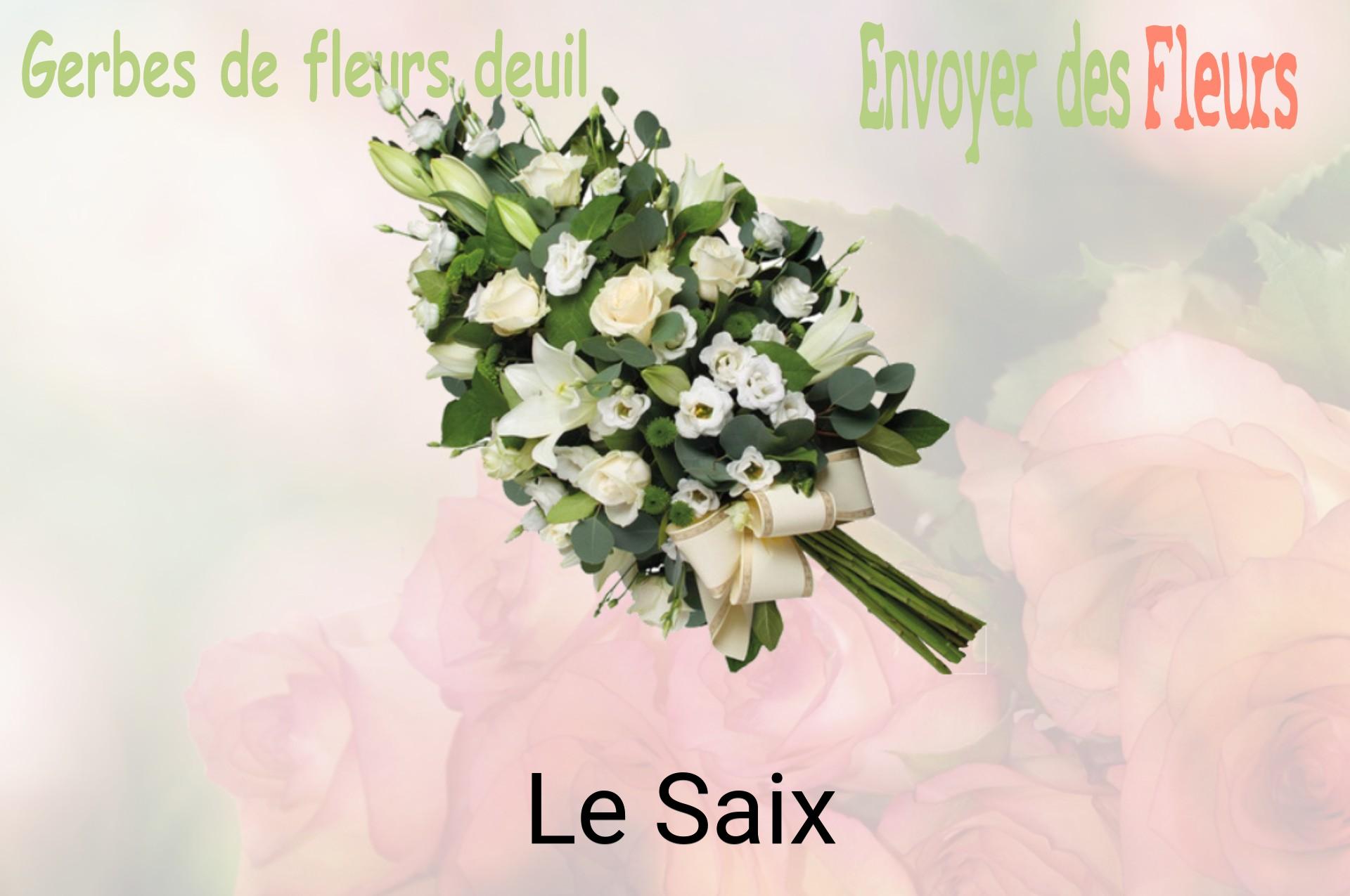 Gerbe de fleurs de deuil livrée à Le Saix